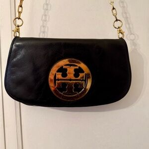 Tory Burch Black Leather Chain Shoulder Bag